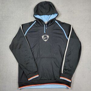 Vintage Nike Hoodie Men's XXL Black Pockets Pullover Sports Track Athletic